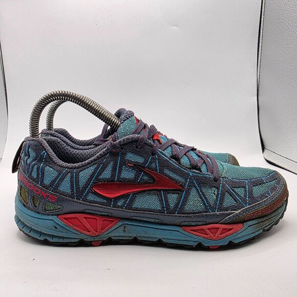 Brooks Cascadia 8 Womens Size 7 Blue Athletic Shoes Hiking Camping Outdoors - Picture 12 of 13